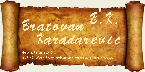 Bratovan Karadarević vizit kartica